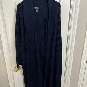Ralph Lauren Navy Blue Sweater Duster Cardigan